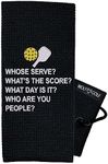 Pickleball Towel | Whose Serve Pickleball Towel | Pickleball Gift | Embroidered Funny Pickleball Towel | Pickleball Gear | Retirement Gift