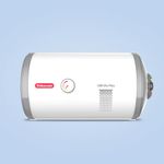 Racold CDR DLX Plus 35L Horizontal Energy Efficient Storage Water Heater(Geyser) with Free Standard Installation & Pipes|Temperature Display & Knob|Fits Under False Ceilings|Titanium Enameled Coating