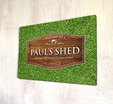 Artylicious Personalised Garden Shed Sign, Beer Label A4 Metal Sign Plaque Wall Art