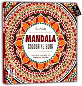 Mandala Art Book for Adults Tear Out Sheets (Art Coloring, Drawing, Painting for Stress Relieving, Relaxing & Meditation) High Quality Big 160 GSM for Frame After Colouring