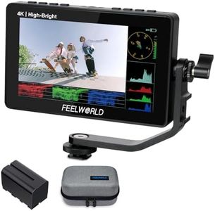 FEELWORLD F5 Prox 5.5 Pulgadas 1600nit Cámara DSLR de Monitor de Campo con Batería F750 Pantalla Táctil Forma de Onda 3D LUT Kit Externo Instalar 1920 x 1080 4K HDMI en Salida Entrada Tipo C