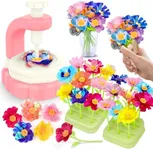 185pcs DIY Fabric Flower Bouquet Craft Kits for Kids Ages 3-12, STEM Educational Arts and Crafts Handmade Flower Making Kit Toy for Toddler Girls 3 4 5 6 7 8 9 10 11 12 Years Birthdays Christmas Gift