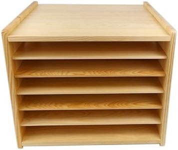 Wooden Tray Dividers for Cabinet, 7-Layer Small-Sized Tray Divider, 16.5 inch x15.2 inch x14 inch, for Cookie Sheets, Baking trays, Cutting Board, Pans, for Organizing Cabinets, 5 Years Warranty