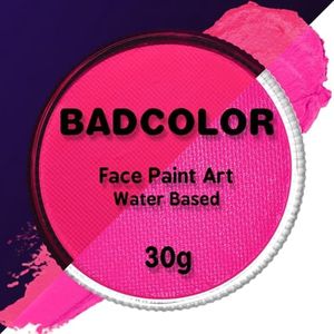 Neon Hot Pink UV Face Body Paint(30g/1oz), Water Based Blacklight Fluorescent Glow Face Body Painting Color for Music Festivals, Nights Out, Halloween, Sports and Party