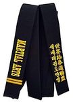 Black Belt Karate, Martial Arts Belt, Taekwondo, Judo, BJJ - Customized Embroidery Black Belt (width 1.5" (4cm), 110" (280cm))