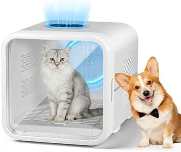Automatic Pet Hair Dryer Box,Powerful Motor Fans Blower for Cats and Small Dogs,360° Drying,Temperature Control,Self-Dryer Boxes with 3 Adjustable Speed Settings&Quick Drying Modes, Cat Toys,Towel W
