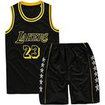 Kids Boys Basketball Kit 2 Piece Sleeveless Basketball Training Jersey and Shorts Set