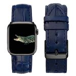 Handmade Crocodile Belly Strap Compatible for Apple Iwatch 38mm 40mm 41mm Alligator Band Replacement iWatch Series 7 6 5 4 3 2 1 SE Sport Edition Handmade in Vietnam AW-04-DE-SS