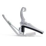 Kyser KG6S Quick-Change Capo for 6 String Acoustic Guitar, Silver