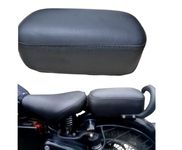 Gate 7 Premium Quality Rear Seat for Classic 350 BS4, Black Leatherette, Replacement Pillion Seat (2016-2021 models)