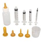 Kitten Feeding Bottles, Replacement Nipple Accurate Rate Control Safe Pet Nursing Bottle Kits for Puppies for Small Animals (Yellow)