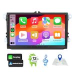 Eonon 9 inch for Volkswagen SEAT Skoda Polo Golf V/VI T5 Android 13 2+32GB Car Stereo CarPlay Android Auto MirrorLink Bluetooth Radio USB support Video Output OBDII DAB+ Backup Camera Headunit VWA13