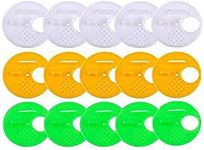 Yahpetes 15 Pcs Bee Nest Door Beekeeping Tools 2.68'' Bee Round Beehives Vents Plastic Vents Bee Hive Nuc Box Entrance Gate Beekeeping Tool (Bee Nest Door)