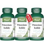 VORST Potassium Iodide 800mcg 3 X 120 Vegan Capsules | Thyroid Support Supplement for Women & Men | Iodine | KI | Powder Pills | Alternative to Tablets | Non GMO | 3 Bottles