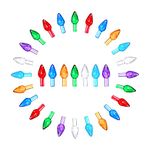 Christmas Plastic Bulb, 100PCS Replacement Lights Bulbs for Ceramic Christmas Tree - Flame Shape (Color Mixing)