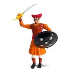 Nirman Toys - Mawala - The True Super Hero - 6 Inch Tall Action Figure with Accessories (Mawala, Orange)