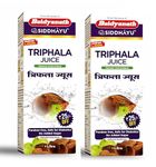 Baidyanath Triphala Juice 1L Helps in Reduce Body Fat also beneficial in constipation Helps to Control Cholesterol Level, 2000 ml - Pack of 2