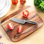 Wood Cutting Boards for Kitchen, James.F Small Acacia Wooden Heavy Duty Cutting Board, Wooden Chopping Boards Serving Boards with Hang Hole for Meat, Bread or Vegetables (9.84 x 7.87 x 0.71 in)