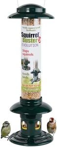 Jacobi Jayne Squirrel Proof Bird Feeder - Squirrel Buster Evolution - Marauders Off! Guaranteed Squirrel and Large Bird Proof / Metal, Green