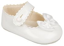 Baypods Baby Girls pram Shoes Christening Party Early Days White 0-3 Months