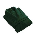 House of Emily Women's Men's 100% Turkish Cotton 400gsm Terry Towelling Shawl Collar Bathrobe Dressing Gown (3XL - Chest Size 67" - 70" | Length 53", Hunter Green)