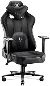 DIABLO X-Player 2.0 Sedia da Gaming Gamer Poltrona Ufficio Scrivania Braccioli 3D Tessuto Pelle Sintetica Design Ergonomico Supporto Lombare Meccanismo di Inclinazione Nero Normal (L)