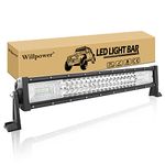 Willpower LED Light Bar 22 Inch 270W LED Driving Light Bar 12V 24V Flood Spot Combo Beam Work Lamp Fog Lights for 4x4 Boat Offroad Truck Tractor SUV ATV Car