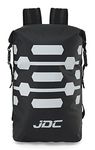 JDC Motorcycle Rucksack 100% Waterproof Dry Bag 30L - REFLECTOR - Black