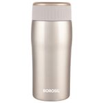 Borosil Cosmic 320 ml Insulated Water Bottle | Leakproof Stainless Steel Travel Bottle| 6 Hours Hot and 8 Hours Cold | Tumbler for Office, School & College | Gold