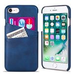 QLTYPRI for iPhone 7 iPhone 8 iPhone SE 2020 Case, Premium PU Leather Case with Card Holder Slim Hard Shell Shockproof Anti Scratch Wallet Case Cover for iPhone 7 8 SE 2020 - Dark blue