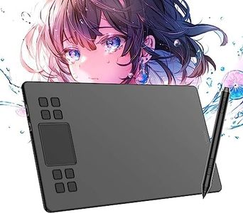VEIKK A50 Drawing Tablet,10x6 Drawing Pad with 8 Shortcut Keys,a Gesture Touch Pad，8192 Levels Pressure Battery-Free Stylus with Tilt Function，Support Windows,Mac,Chrome,Android,Linux