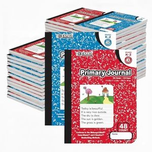 BAZIC Products Primary Journal Composition Book Marble, 100 Sheet Drawing & Writing Grades K- 2 Notebook Journal Comp Notebooks for Kindergarten School, 48-Pack