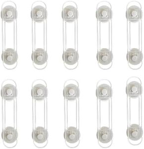 Child Safety Cabinet Locks - (10 Pack 11cm) Baby Proofing Latches to Drawer Door Fridge Oven Toilet Seat Kitchen Cupboard Appliance Trash Can with 3M Adhesive - Adjustable Strap No Drill No Tool
