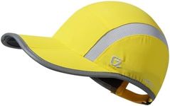 GADIEMKENSD Quick Dry Sports Hat Lightweight Breathable Soft Outdoor Run Cap (Folding Series, Yellow)