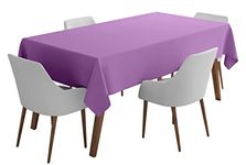 Vargottam Indoor/Outdoor Tablecloth 58 x 120 Inch Rectangular Tablecloth Waterproof Patio Table Cloths, Spring/Summer Table Covers for Backyard Circular Table/BBQs/Picnic - Lavender