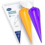 EXSTRY 100 Piping Bags Disposable - 12 inches Thick,Tear-Proof Icing Bags for Frosting, Dessert & Cake Decoration – Easy to Grip – Perfect for Professional & Novice Bakers - Clear