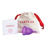 Ruby Cup - Reusable Menstrual Cup. Perfect for Beginners. Safe, Convenient, Reliable Alternative to Tampons & Sanitary Towels (Purple, Small)