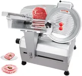 Zstar Electric Meat Slicer, 12" Non-sticky Stainless Steel Blade, Electric Frozen & Deli Meat Cheese Ham Food Slicer w/Sharpening Stone, Adjustable Slice Thickness, for Home and Commercial Use, 850W