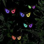 Twinkle Star 5 Pairs Halloween Flashing Eyes String Lights, RGB Color Changing Spooky Light Up Eyeball Waterproof Battery Operated Decoration String Lights for Halloween Indoor/Outdoor Décor