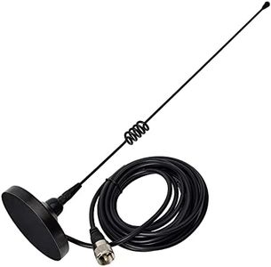 UAYESOK Dual Band Magnetic Mount Mobile Antenna 2m/70cm VHF/UHF Heavy Duty Magnet Base Antenna PL-259 Plug for Car Vehicel SUV Ham Radio Scanner Repeater System