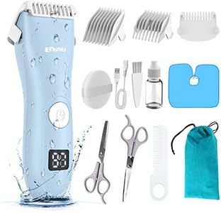 Favrison Baby Hair Clippers, Professional Quiet Hair Trimmer for Kids and Toddler, Waterproof & Rechargeable Cordless Hair Cutting Machine for Children, with LCD Display