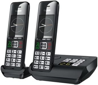 Gigaset Comfort 552A Duo - 2 Cordless Phones - Answering Machine - Made in Germany - Elegant Design - Hands-Free Mode - Comfort Call Protection - Big Phone Book, Titanium-Black