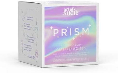 Art of Sucre Prism Cotton Candy Glitter Bombs, Edible Glitter, Drop into Drinks, 4 Pieces