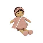 Kaloo - Tendresse - Amandine - My 1st Soft Doll - 32 cm Fabric - Pink Muslin Dress - Olive Skin - Pretty Gift Box and Customisable Ribbon - 0 Months +, K200005, LARGE