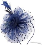 Fascinators Hats for Women Tea Party Headband Kentucky Derby Hats Fascinator Headpiece Navy Blue