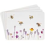 Heat Resistant Cork Back Table Place Mats Set of 4 Pretty Water Colour Busy Bees Design by Jennifer Rose Gallery