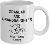 MIPOMALL Grandad Birthday Gifts, Fathers Day Mug for Grandad, Happy Birthday Grandpa Cup, Christmas Presents from Granddaughter Grandchildren - Best Friends for Life MG0117