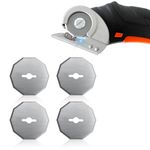 Replacement Rotary Blades Compatible with Worx WX082L 4V ZipSnip Cordless Electric Scissors, WA2300 Replacement Blades Fits RC2600K,RC2601, RC2602, WX080L, WX081L (4 Pcs)