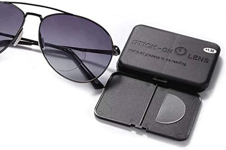 OuShiun Stick-on Magnification Bifocal Lenses Adhesive Stick Reading Lenses Reusable for Safety and Sunglass 2 Pair(+1.25 diopter)