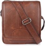 GOLD SKY Stylish PU Synthetic Leather Men's Sling Bag Cross Body Travel Office Business messenger